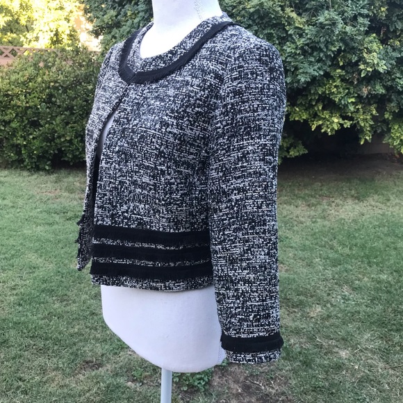 Karl Lagerfield Tweed Crop Jacket - Picture 6 of 8